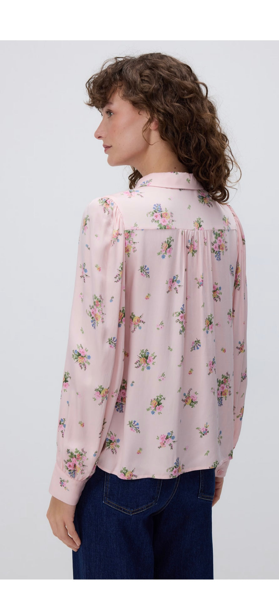 Q-Chemise fleuri baby pink