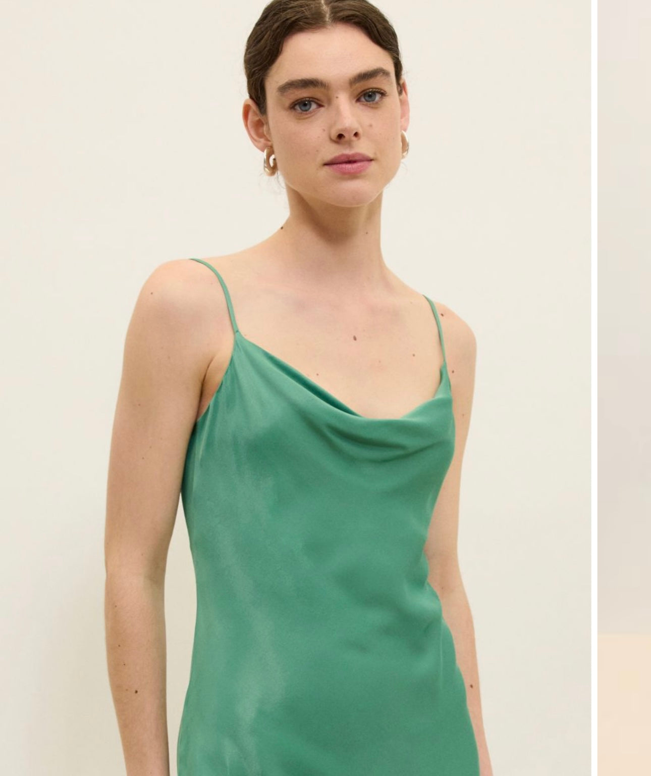 M-Robe en satin vert