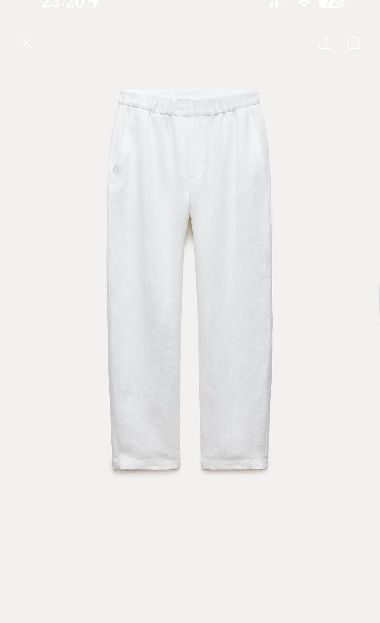 W-Pantalon blanc en lin
