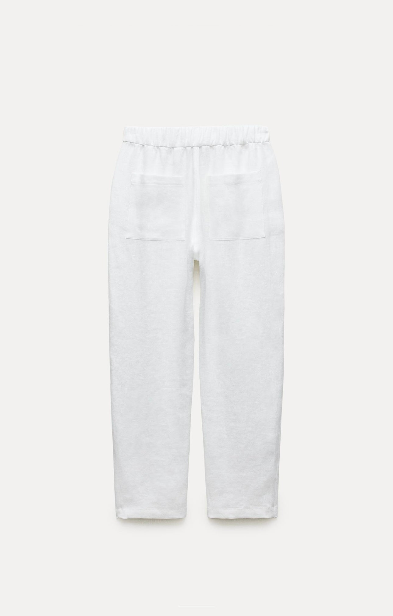 W-Pantalon blanc en lin