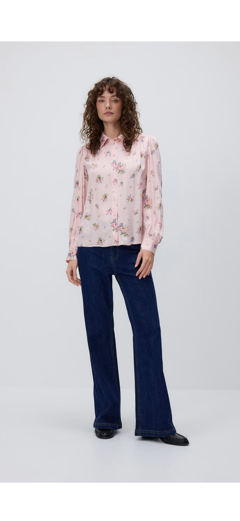 Q-Chemise fleuri baby pink