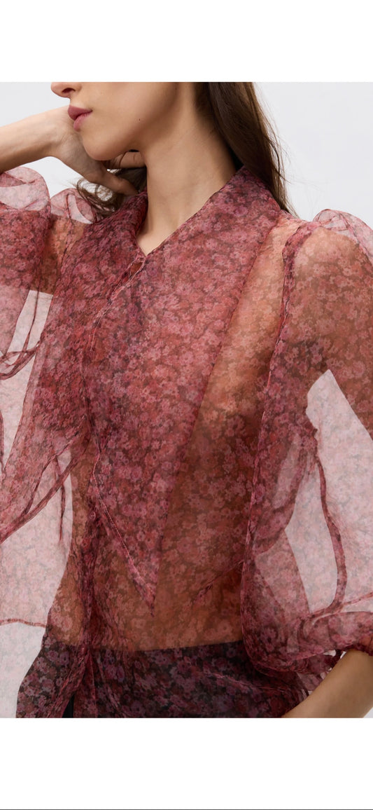 I-Chemise bordeaux